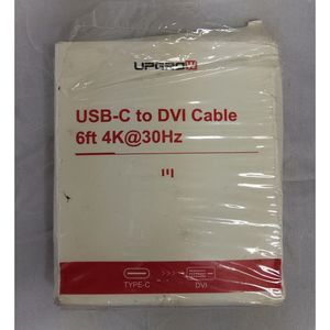 UPGROW USB-C to DVI Cable Adapter 4K@30Hz to DVI 6ft@30Hz